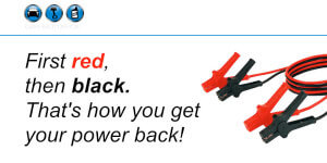 What is the order to jump start a car? Red, black, go.